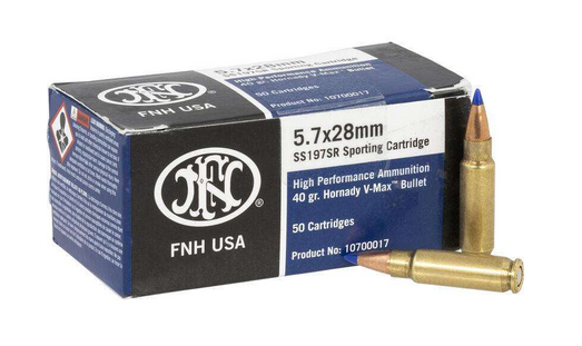 FN Handgun Ammunition 5.7x28mm 40gr V-MAX 1738 fps 500/ct